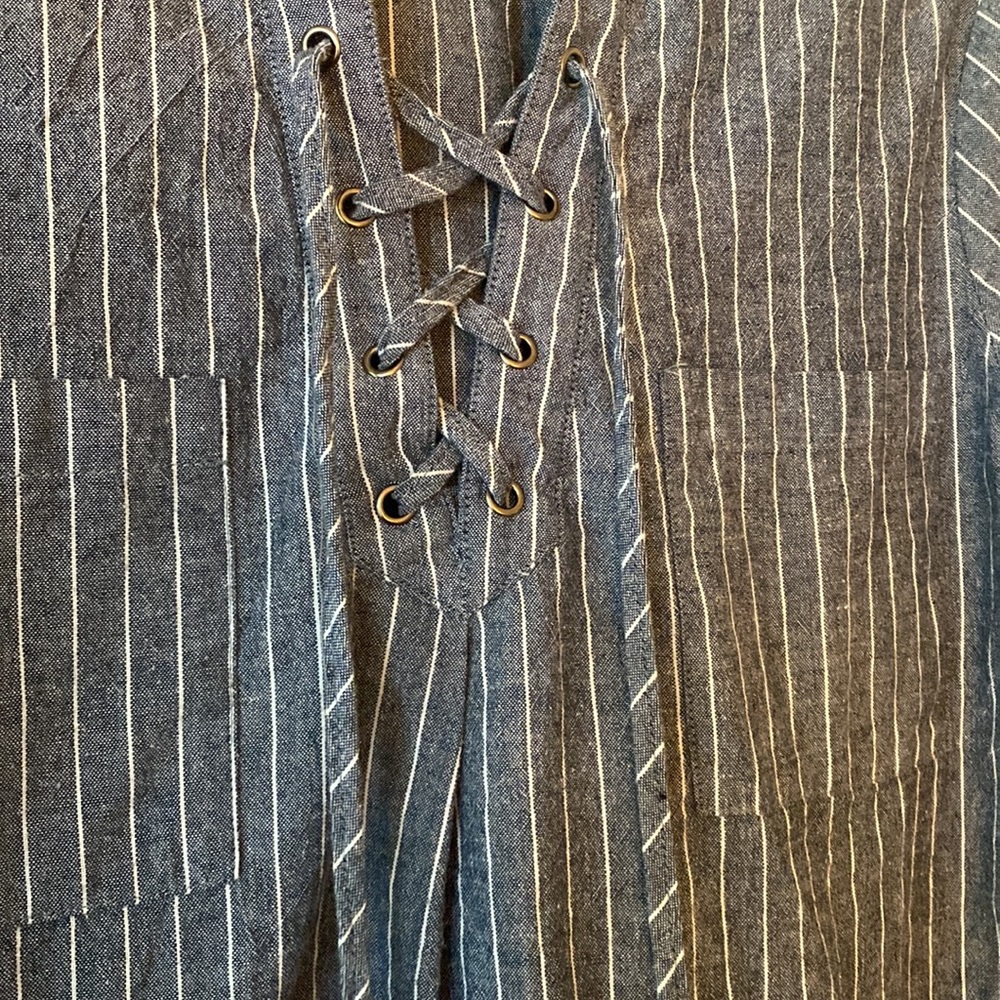 Striped Denim Dress - Picture 2 of 4
